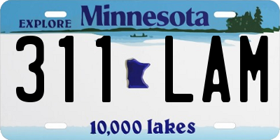 MN license plate 311LAM