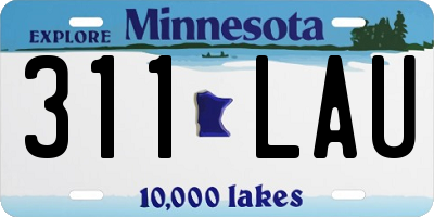 MN license plate 311LAU