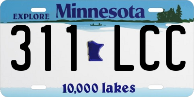 MN license plate 311LCC