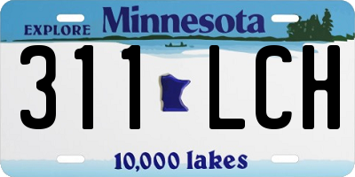 MN license plate 311LCH