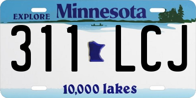 MN license plate 311LCJ