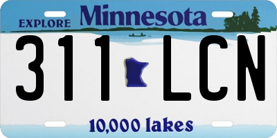 MN license plate 311LCN