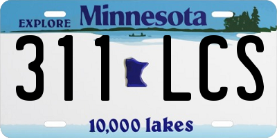MN license plate 311LCS