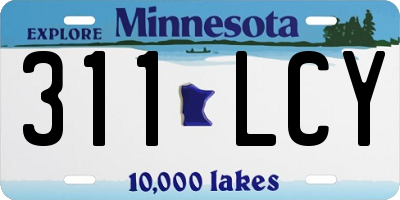 MN license plate 311LCY