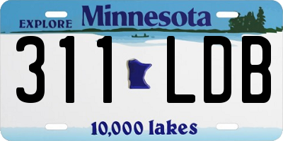 MN license plate 311LDB