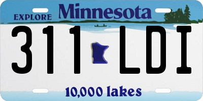 MN license plate 311LDI