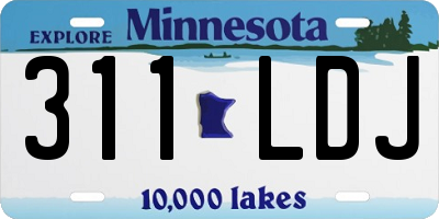 MN license plate 311LDJ