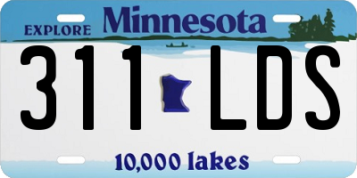 MN license plate 311LDS