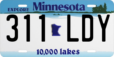 MN license plate 311LDY