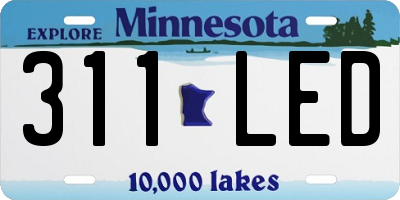 MN license plate 311LED