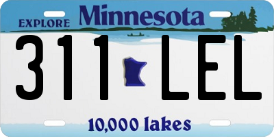 MN license plate 311LEL