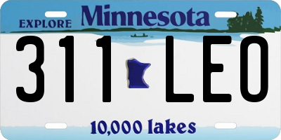 MN license plate 311LEO