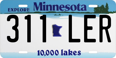 MN license plate 311LER