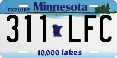 MN license plate 311LFC