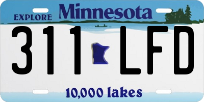 MN license plate 311LFD