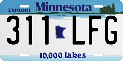 MN license plate 311LFG