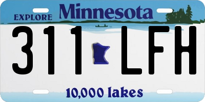 MN license plate 311LFH