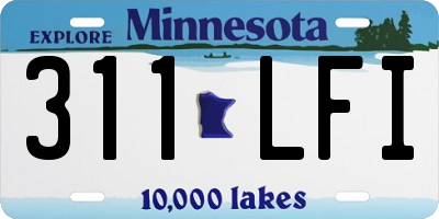 MN license plate 311LFI