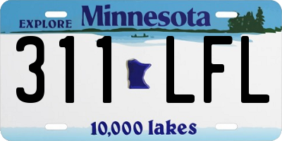 MN license plate 311LFL
