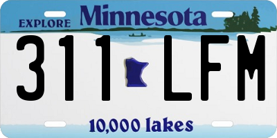 MN license plate 311LFM