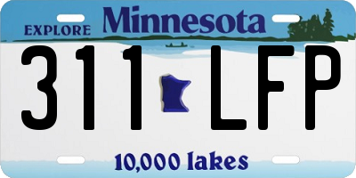 MN license plate 311LFP