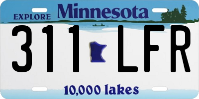 MN license plate 311LFR
