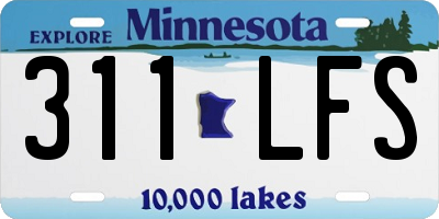 MN license plate 311LFS