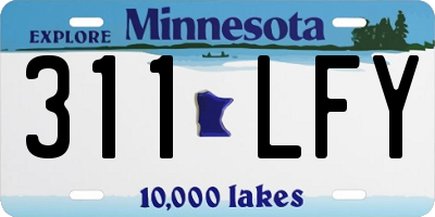 MN license plate 311LFY
