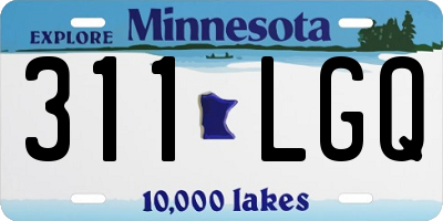 MN license plate 311LGQ
