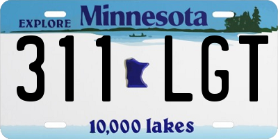 MN license plate 311LGT