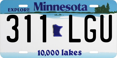 MN license plate 311LGU