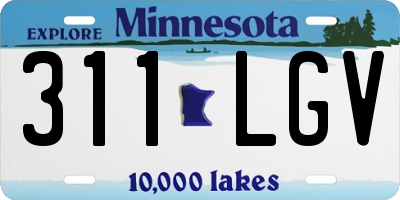 MN license plate 311LGV