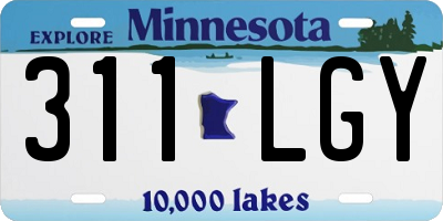 MN license plate 311LGY