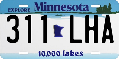 MN license plate 311LHA