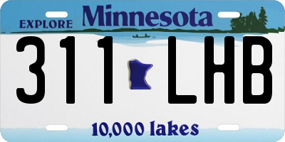 MN license plate 311LHB