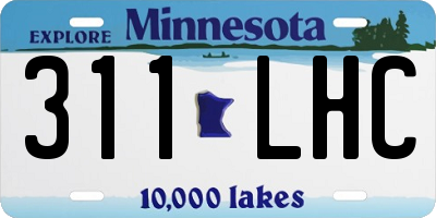 MN license plate 311LHC