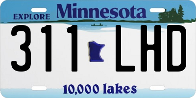MN license plate 311LHD
