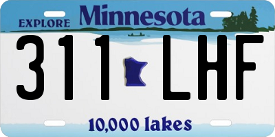 MN license plate 311LHF