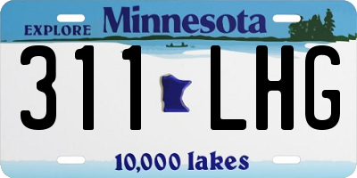 MN license plate 311LHG