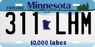 MN license plate 311LHM