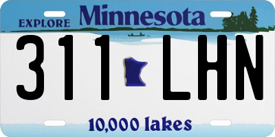 MN license plate 311LHN