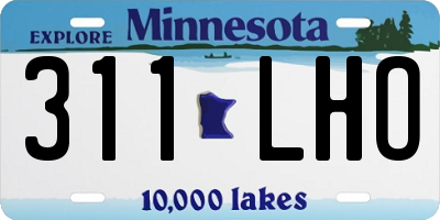 MN license plate 311LHO