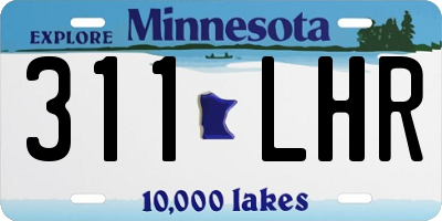 MN license plate 311LHR