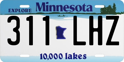 MN license plate 311LHZ