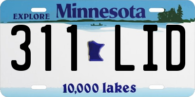 MN license plate 311LID