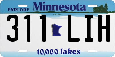 MN license plate 311LIH