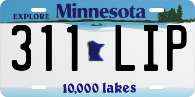 MN license plate 311LIP