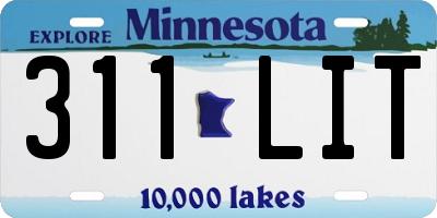 MN license plate 311LIT
