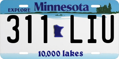 MN license plate 311LIU