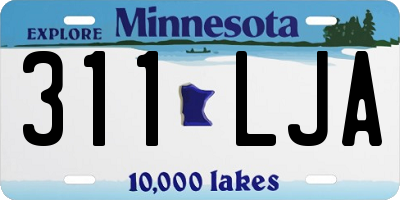 MN license plate 311LJA